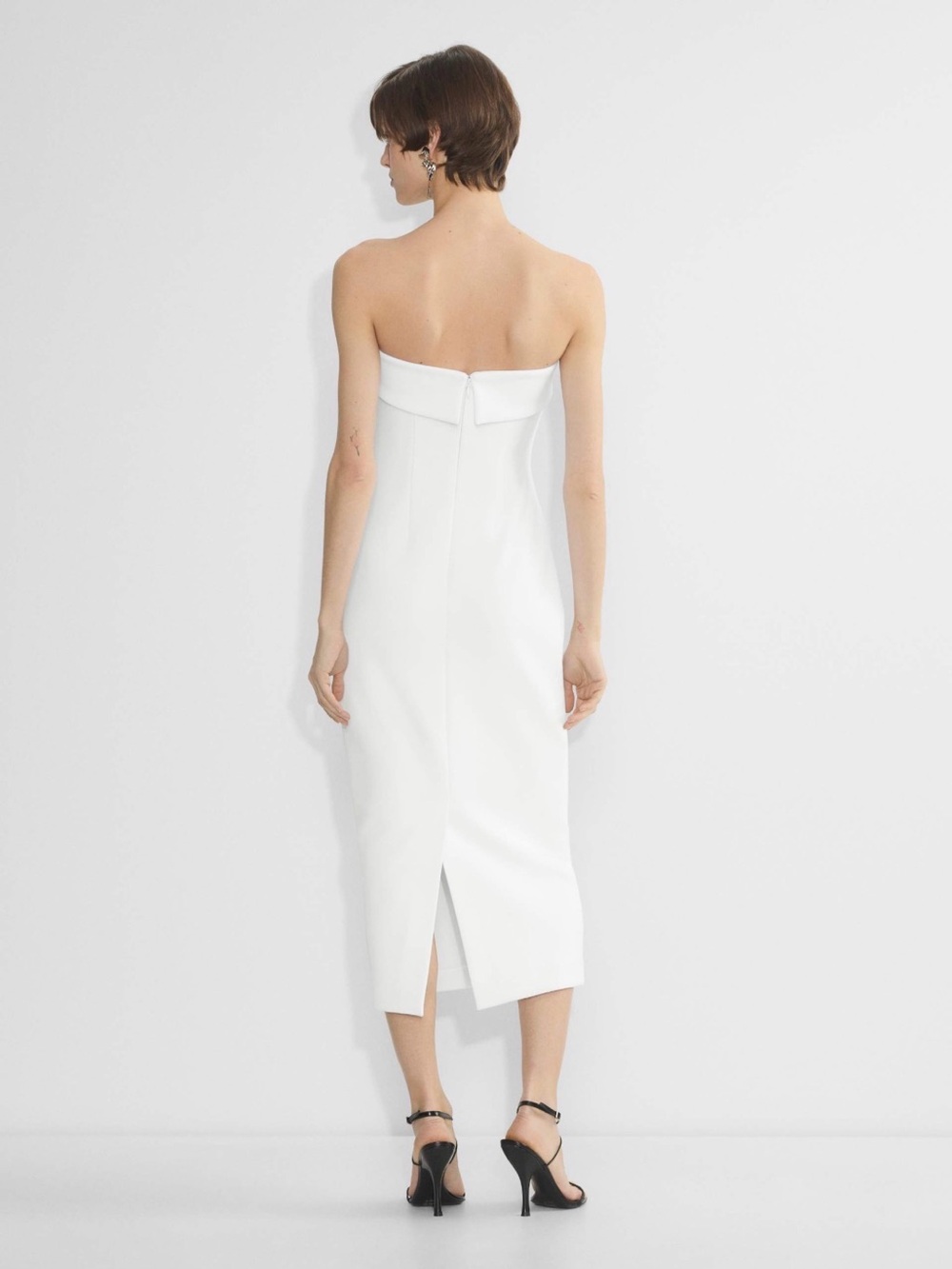 Strapless White Midi Dress - Aritzia Eye Catcher Midi dress